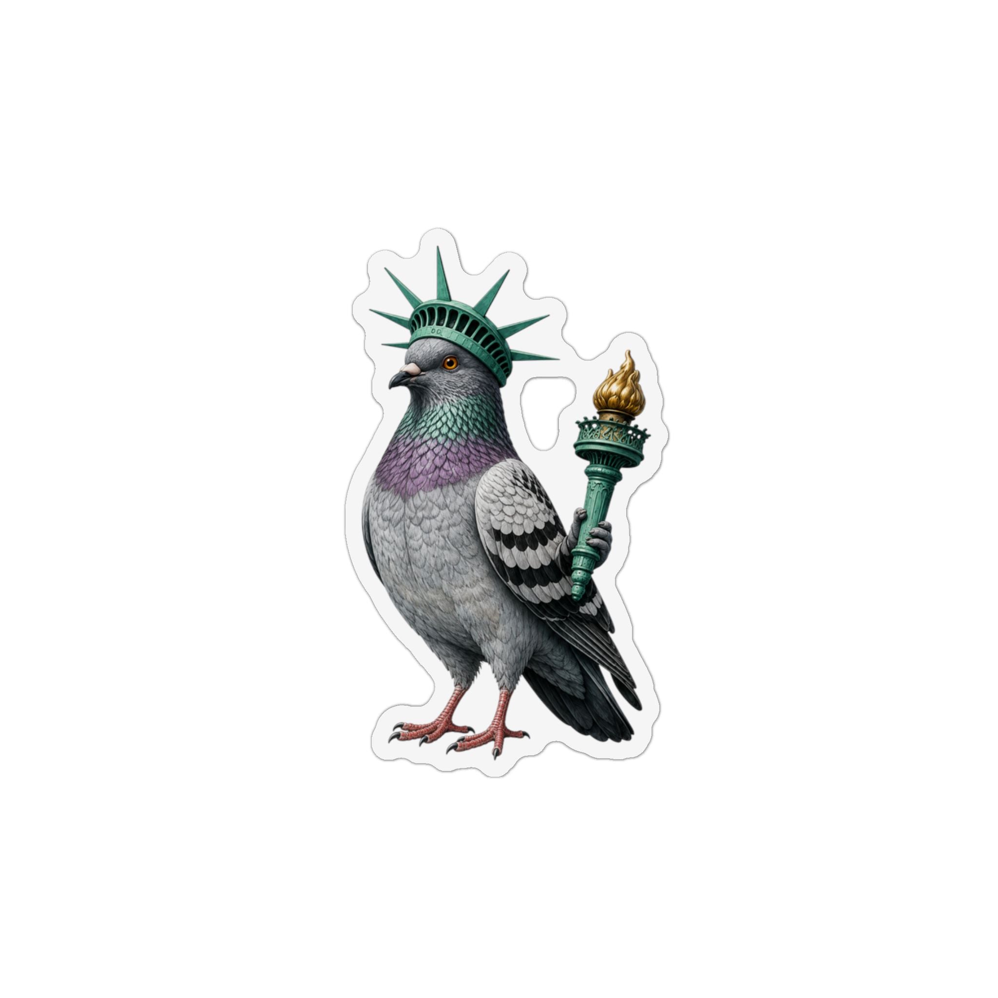 Liberty Island NYC Pigeon Magnet | Freedom Lover Bird Lover Fridge Magnet