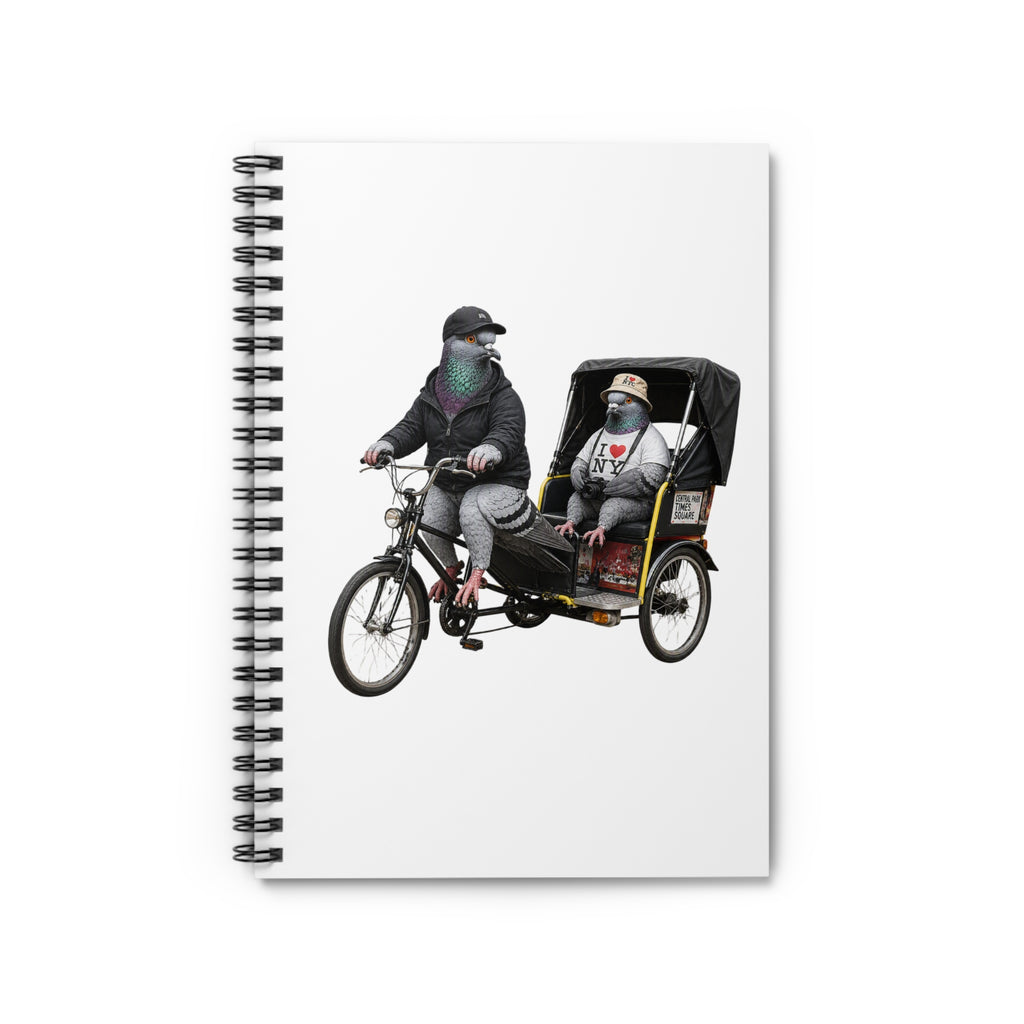Customizable Times Square NYC Pigeon Spiral Journal | Bird Lovers Notebook