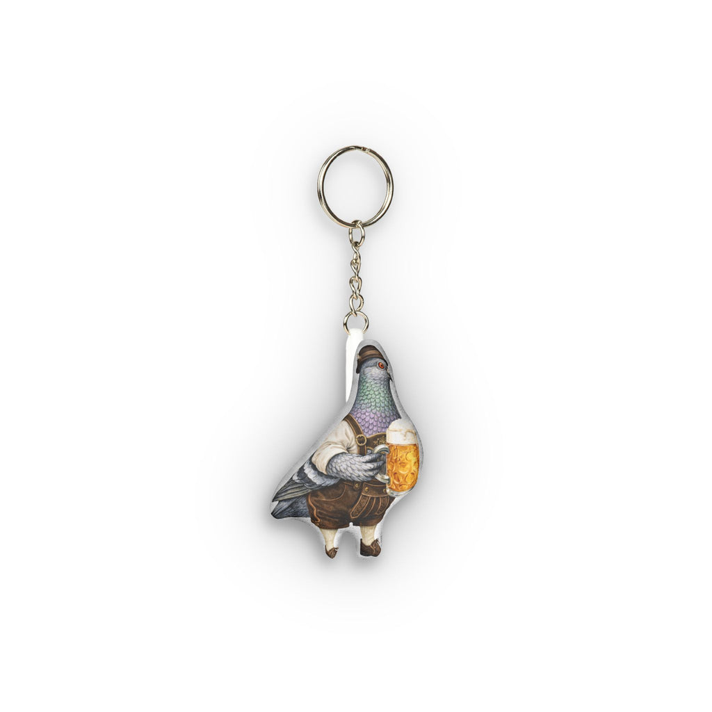 Yorkville NYC Pigeon Mini Plush Keychain | Bavarian Beergarden Bird Lovers Plushie Bag Charm