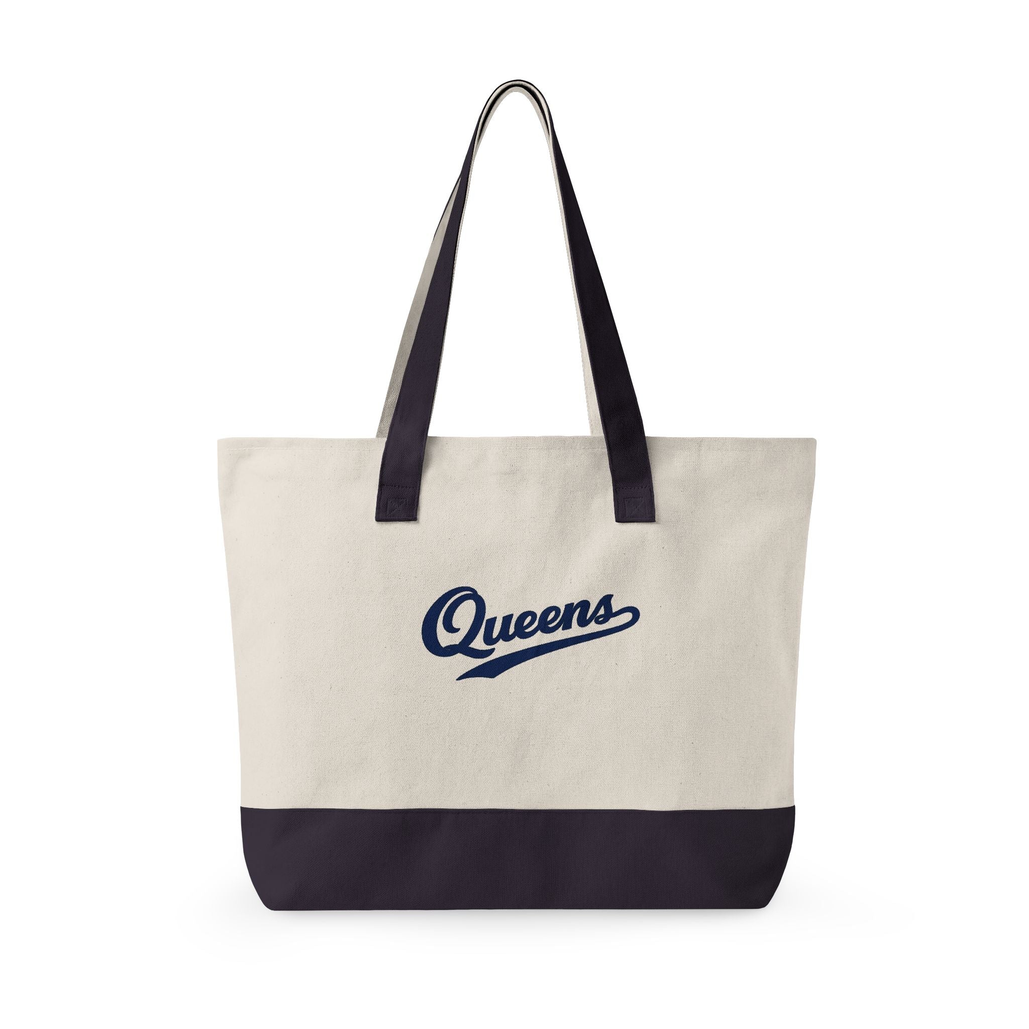 Queens Canvas Tote — Zippered Market Bag