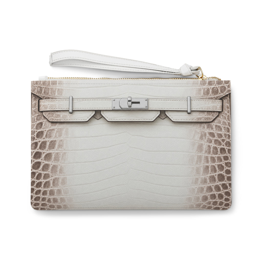 Canal Street White Clutch Bag — Elegant Wristlet Purse for Evening & Gifts