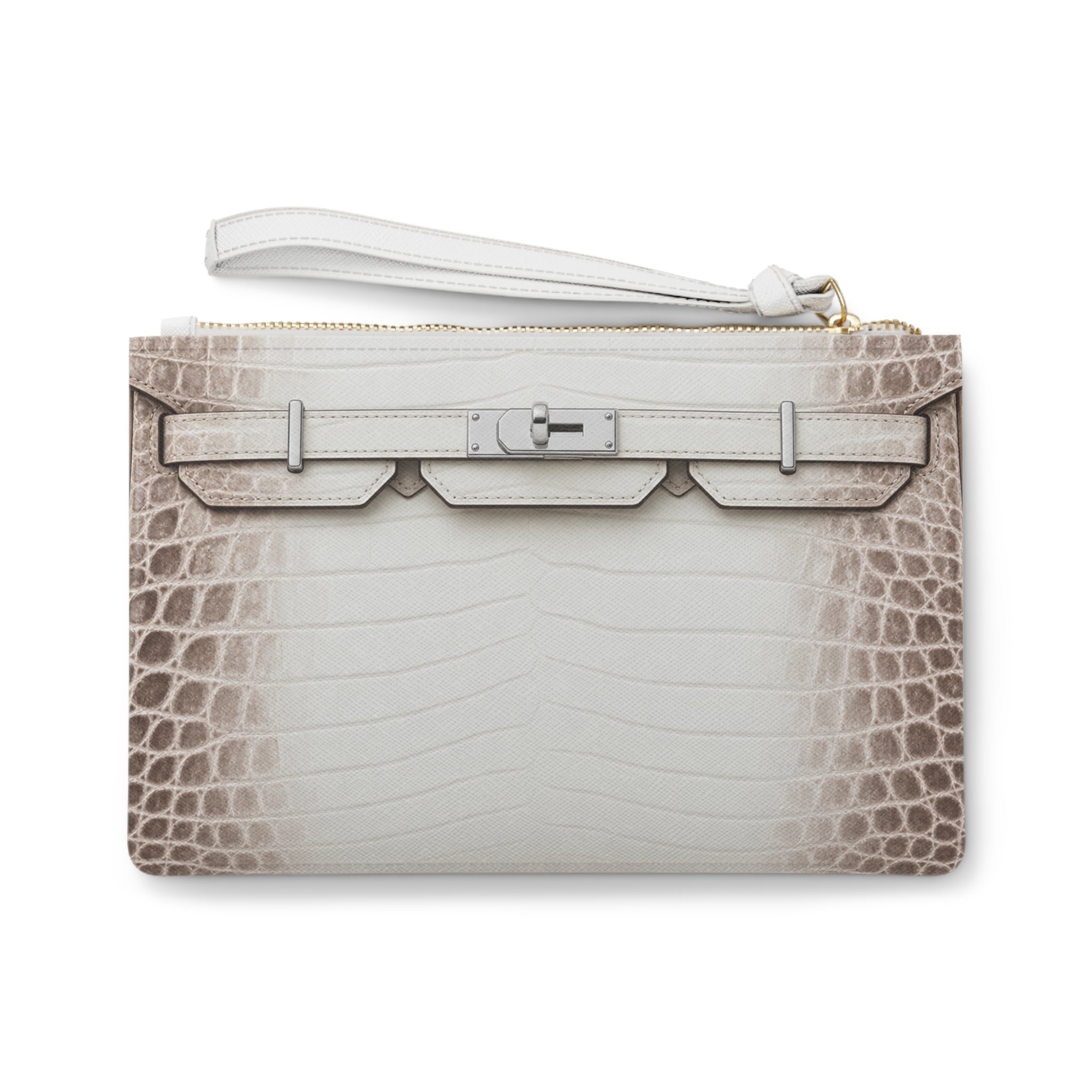 Canal Street White Clutch Bag — Elegant Wristlet Purse for Evening & Gifts