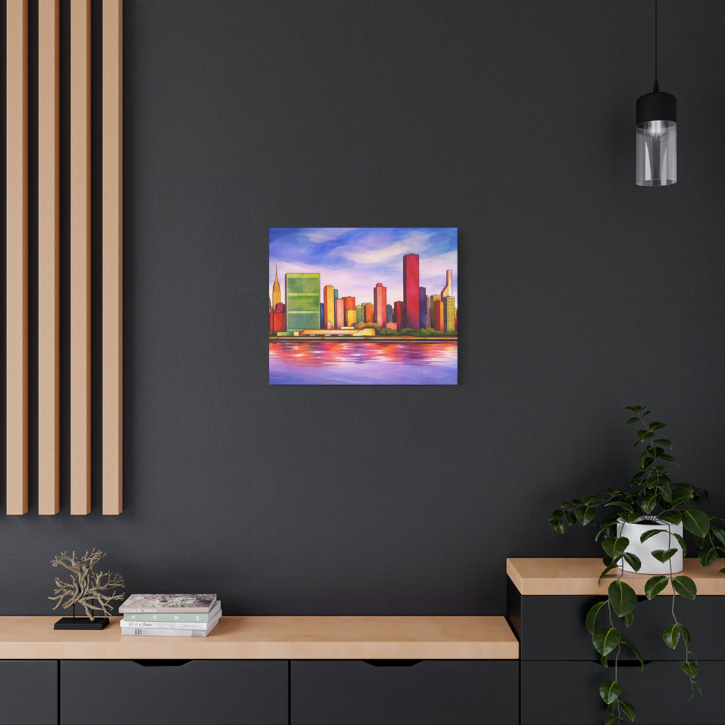 Colorful Midtown Manhattan Skyline NYC Canvas