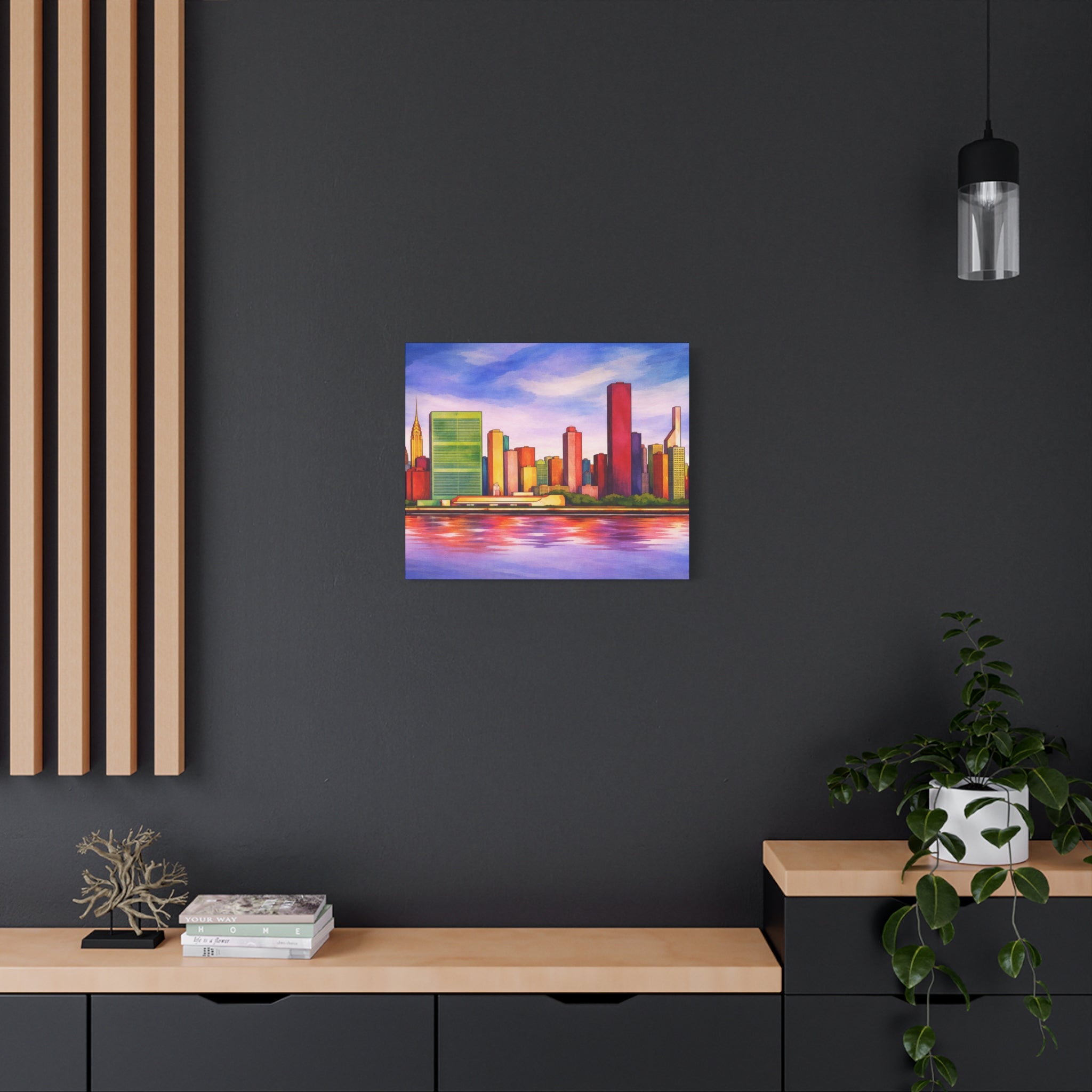 Colorful Midtown Manhattan Skyline NYC Canvas