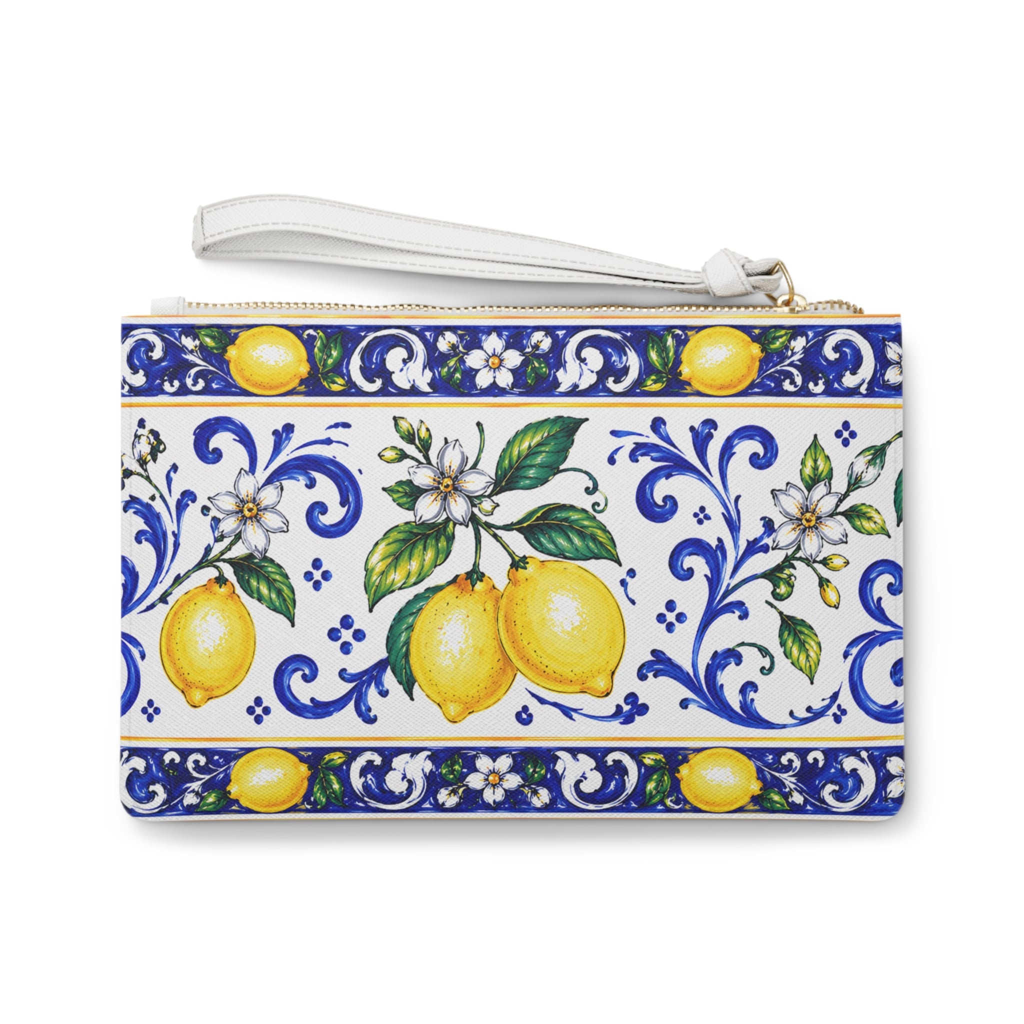 Little Italy Amalfi Blue and White with Lemon Clutch