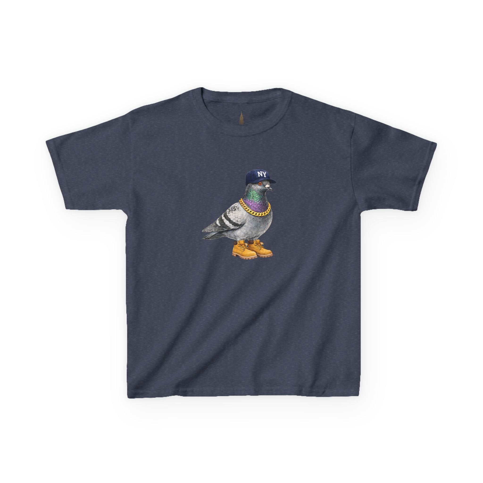Customizable Bronx NYC Pigeon Kid Tee —  Cute Baseball Fan Bird T-Shirt for Children