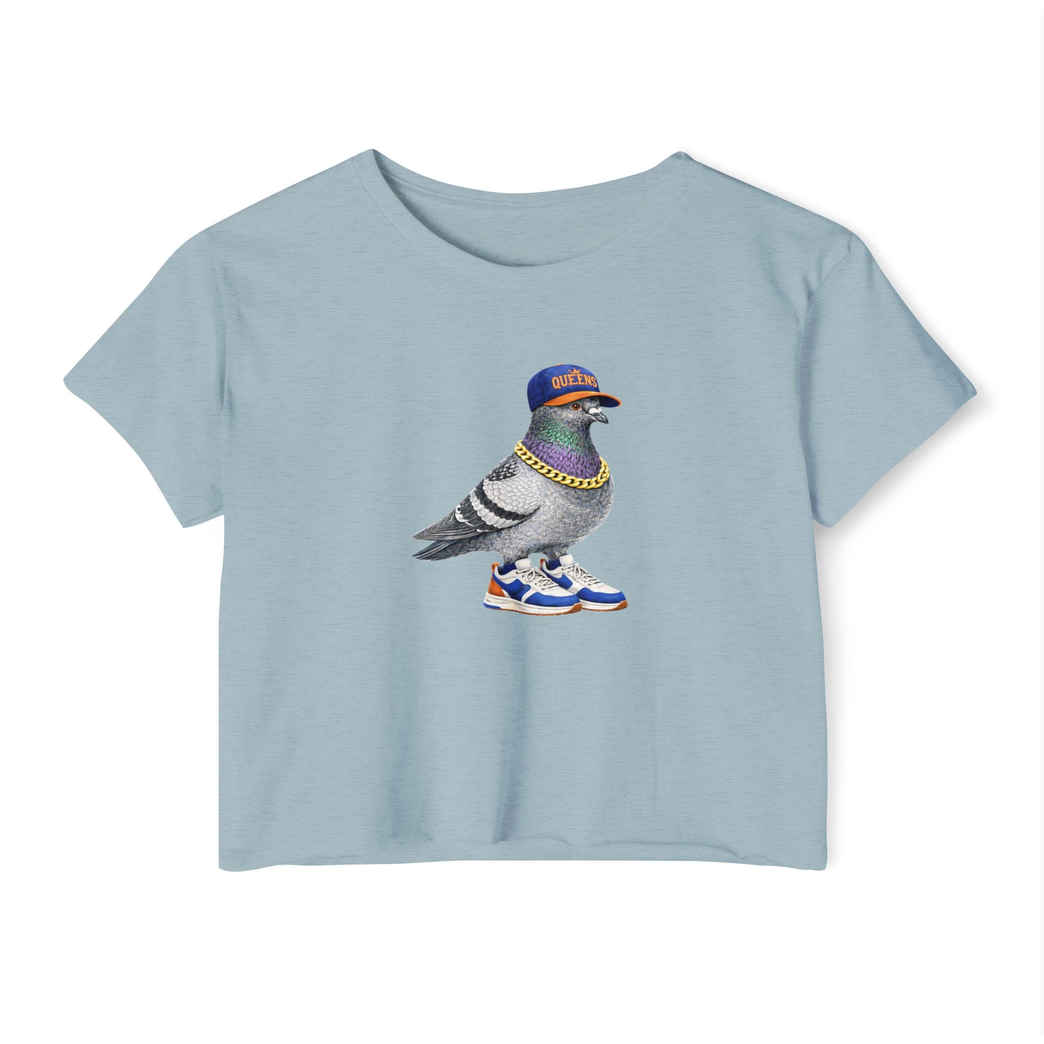 Customizable Queens NYC Pigeon Crop Top