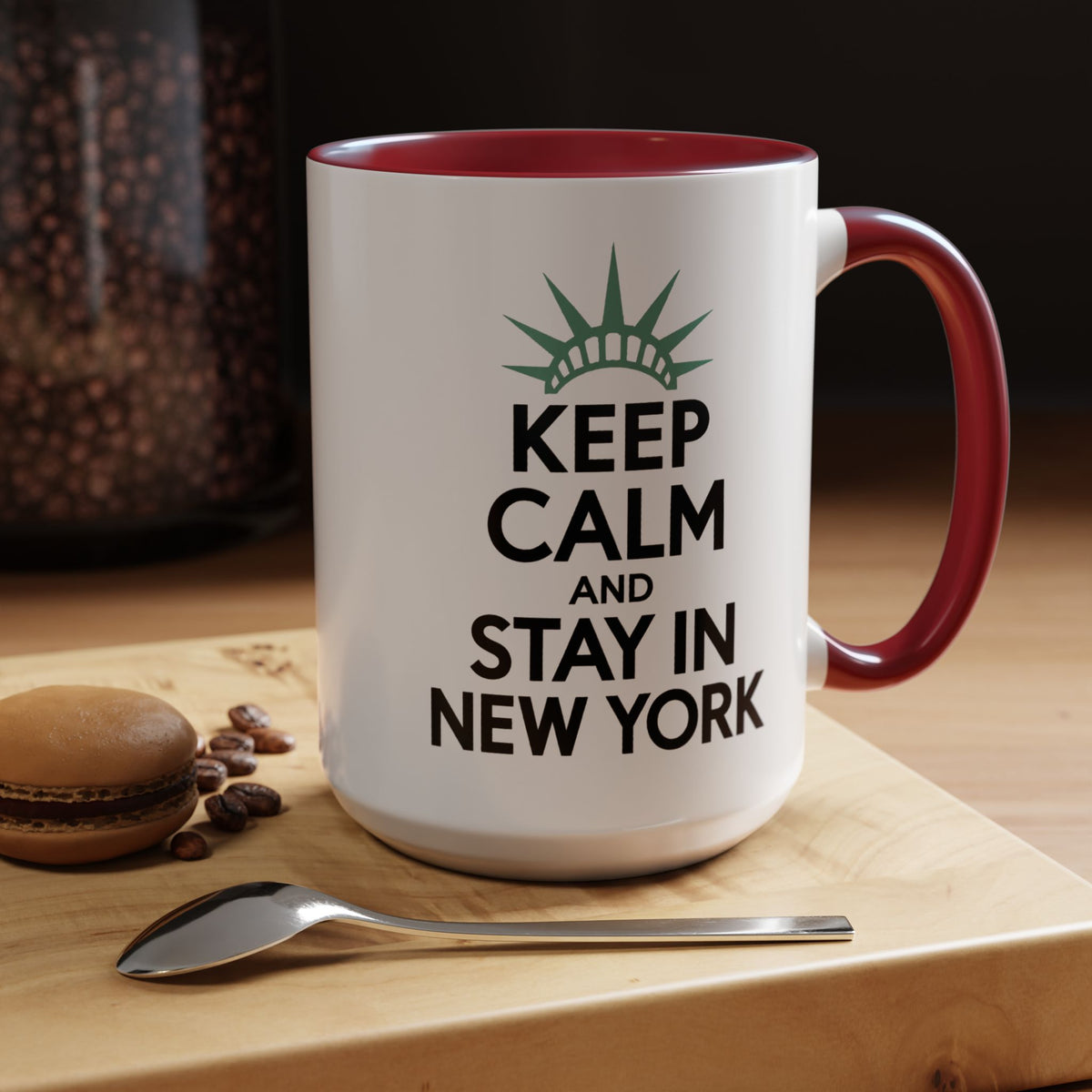 Keep Calm and Stay in New York Accent Coffee Mug 11oz + 15oz