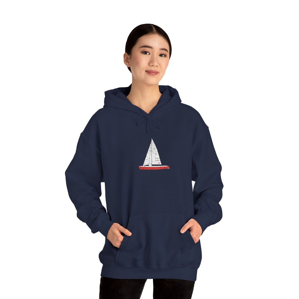 Sudadera con capucha unisex bordada de Central Park Model Sailboat NYC  Sudadera con capucha bordada de velero de Nueva York