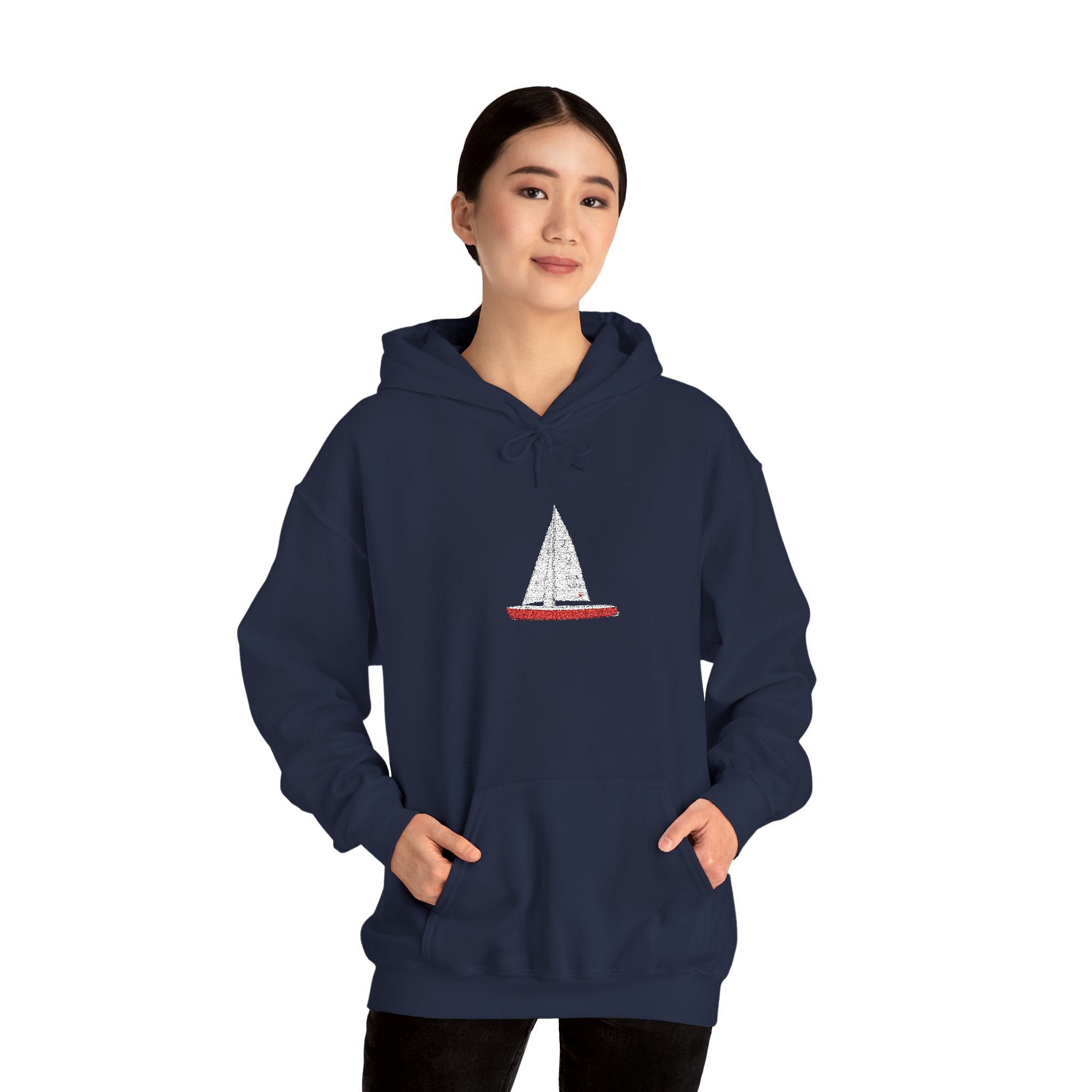 Sudadera con capucha unisex bordada de Central Park Model Sailboat NYC  Sudadera con capucha bordada de velero de Nueva York