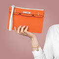 Canal Street Orange Clutch Bag — Elegant Wristlet Purse for Evening & Gifts
