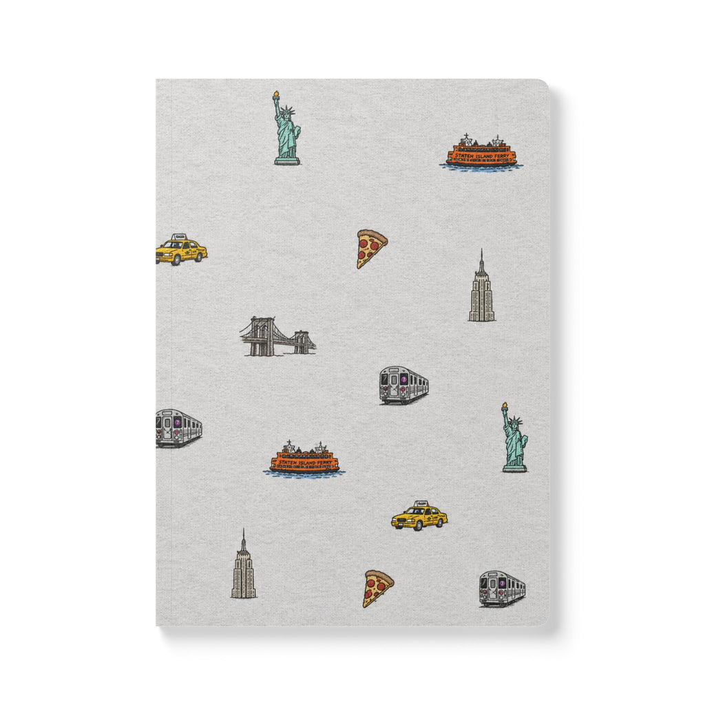 Icons of New York City Heather Gray Softcover Notebook