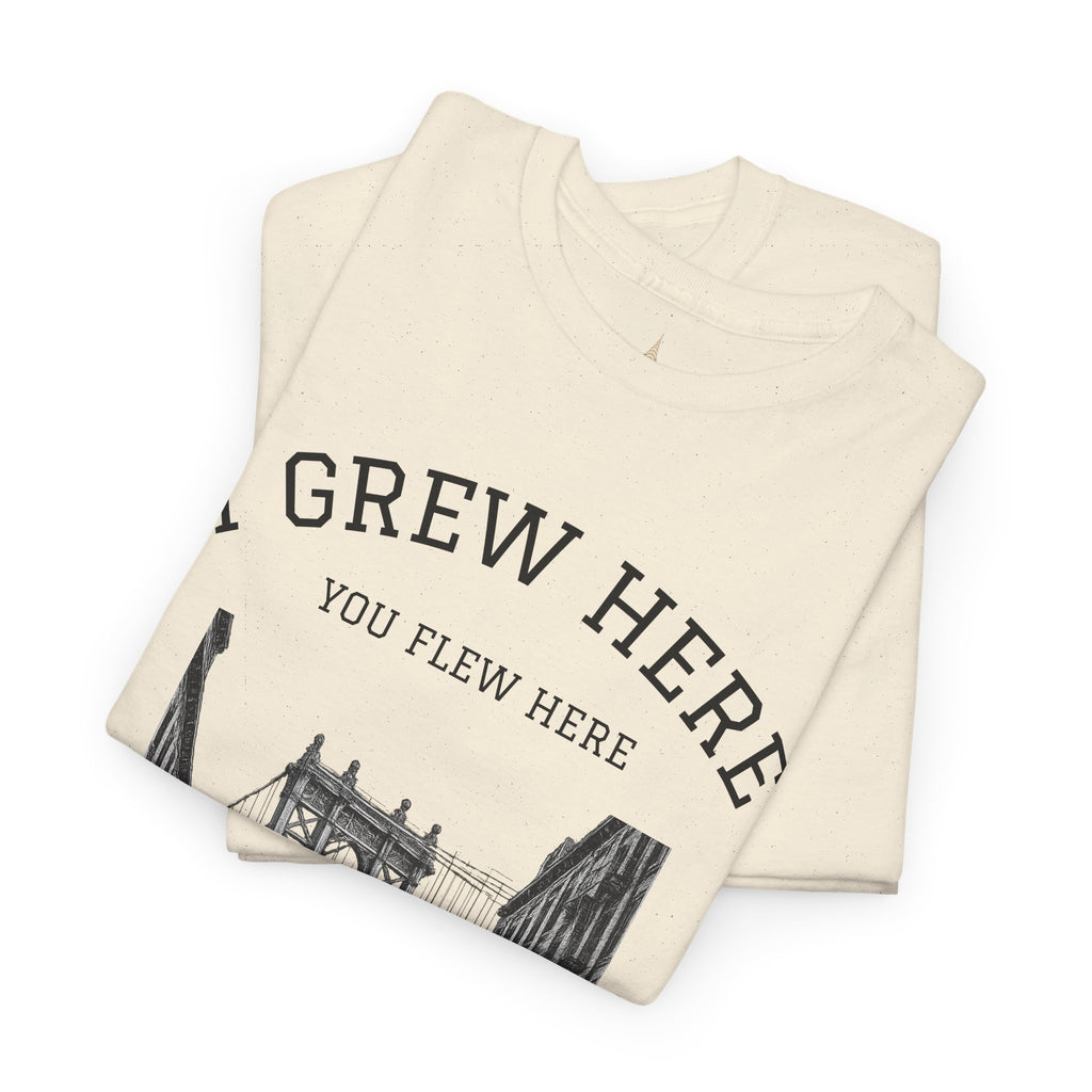 DUMBO Brooklyn Manhattan Bridge T-Shirt  I  I Grew Here You Flew Here Tee