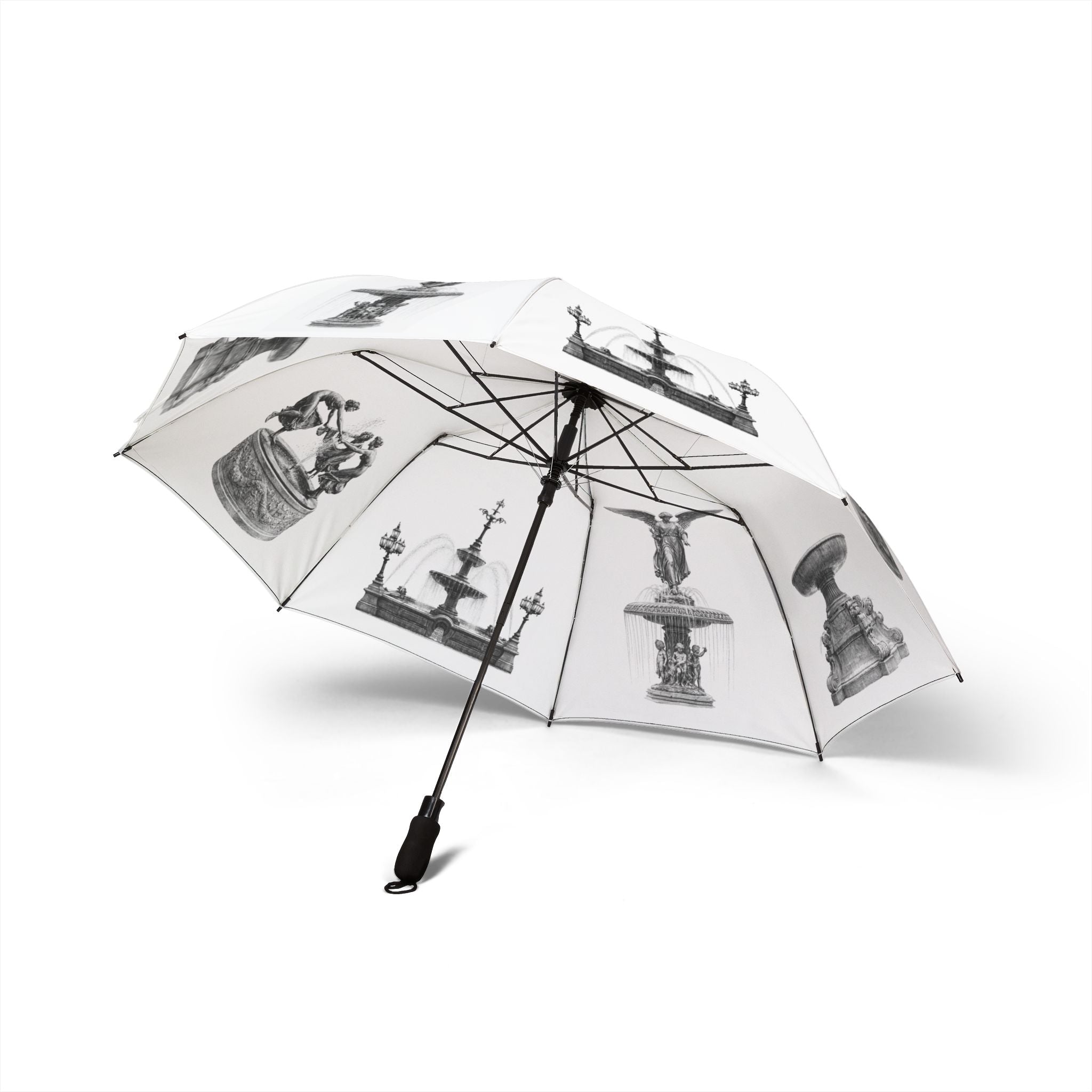 Fountains of New York Foldable Umbrella — NYC Fountains Tote Umbrella