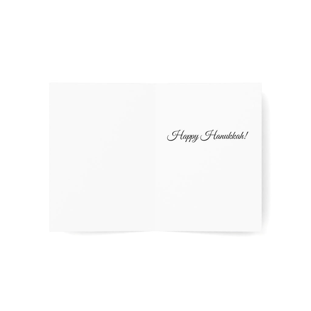 Happy Hanukkah Menorah 3.5" x 4.9" Gift Card — “Never Stop Shining Bright” Holiday Card 10 Pack