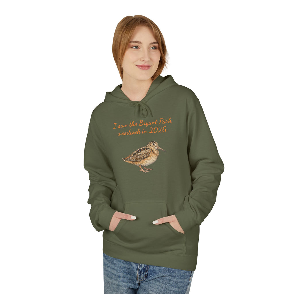 Bryant Park American Woodcock Bird Hoodie — Nature & Birdwatching Hooded Pullover Sweatshirt