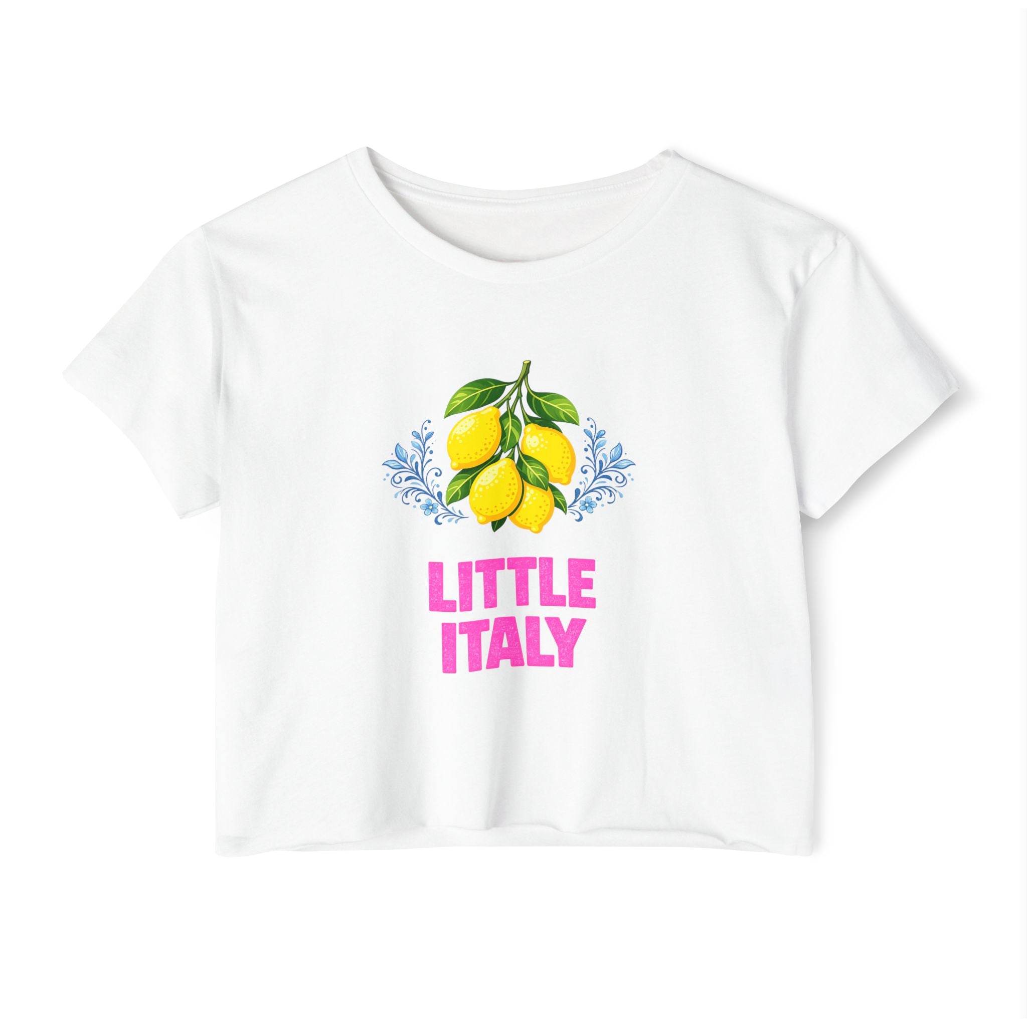 Little Italy Amalfi La Dolce Vita Crop Top T-shirt    New York Sweet Life Tee