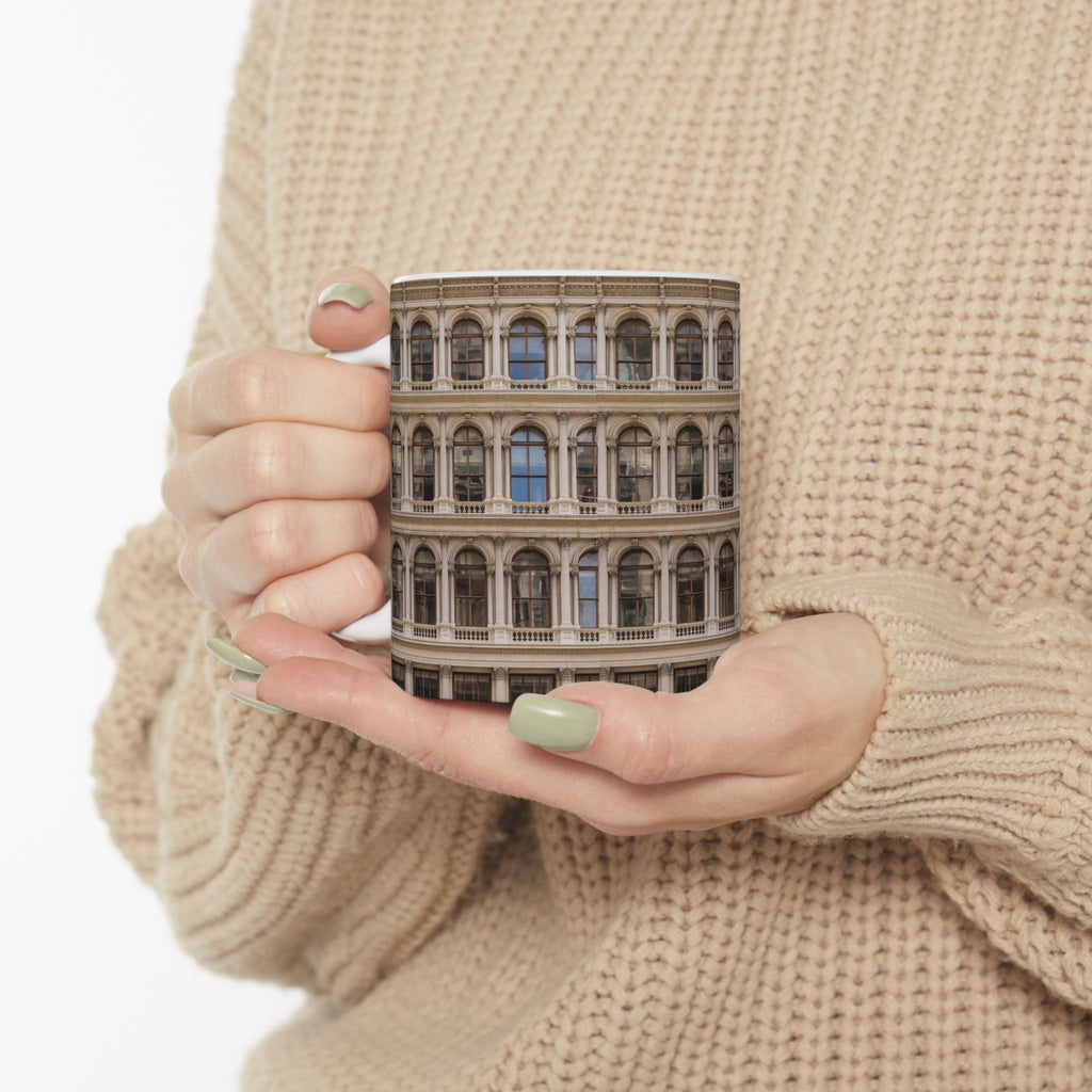 SoHo Cast Iron Building Mug | NYC Architecture Building Ceramic Mug