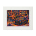 Colorized Historic Lower East Side 1 | Old New York Street Vendor Mat Frame