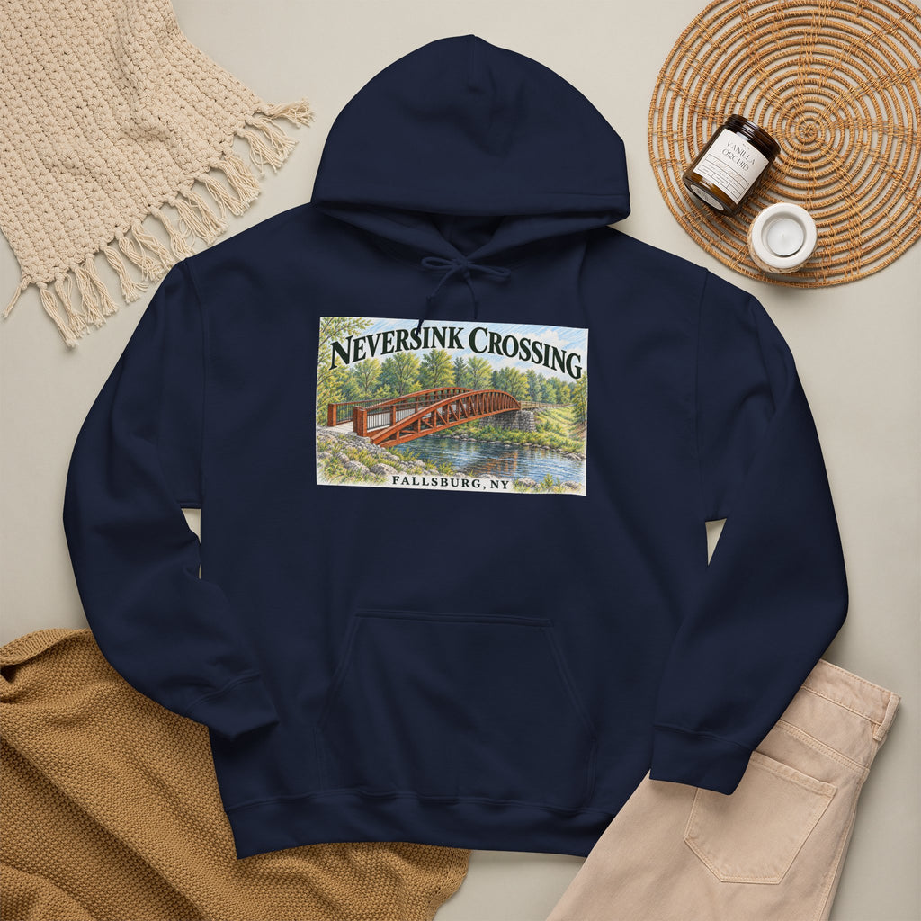 Neversink Crossing Fallsburg Catskills Upstate New York Pullover Hoodie