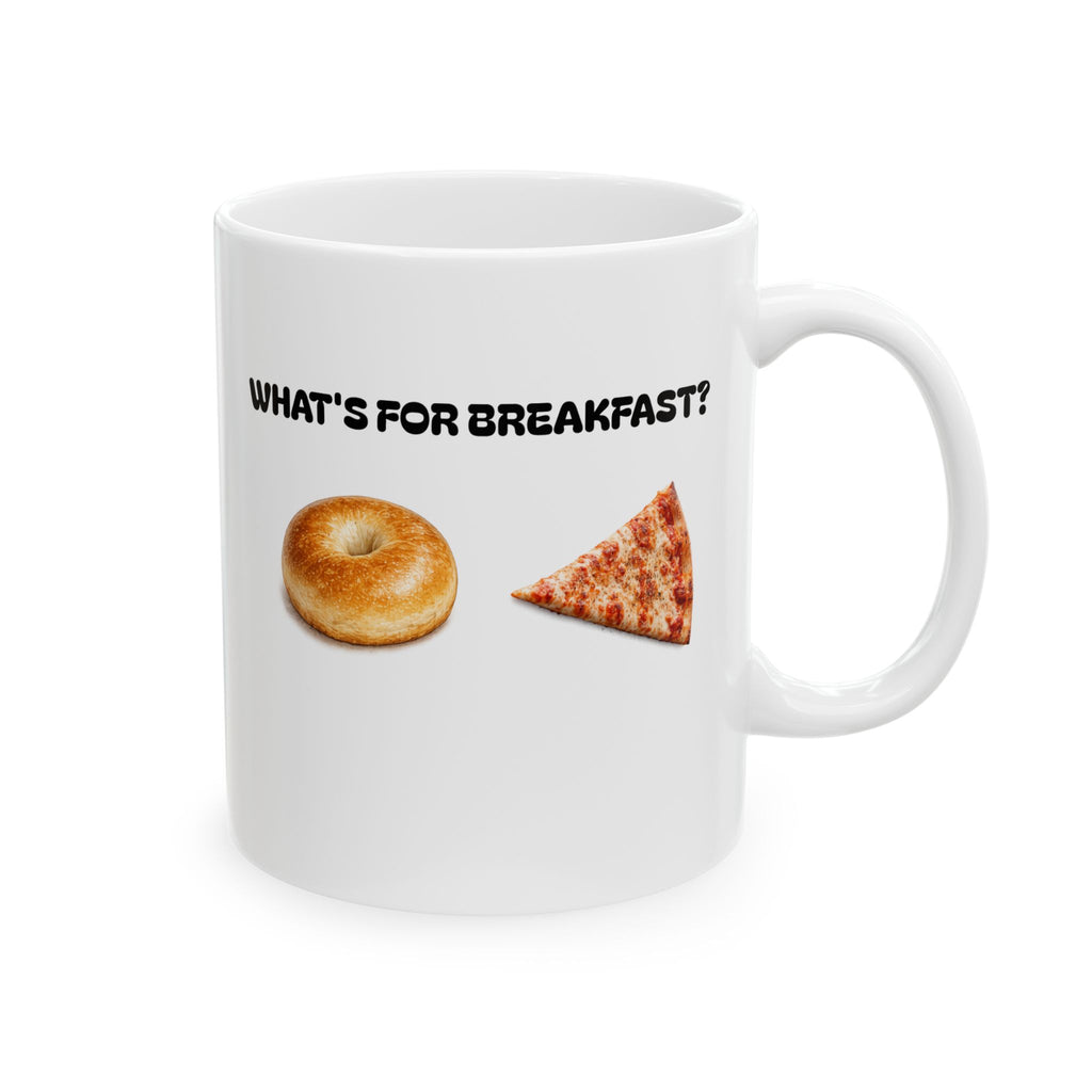 Bagel or Pizza Mug | NYC Breakfast Dilemma Coffee Tea Ceramic Mug