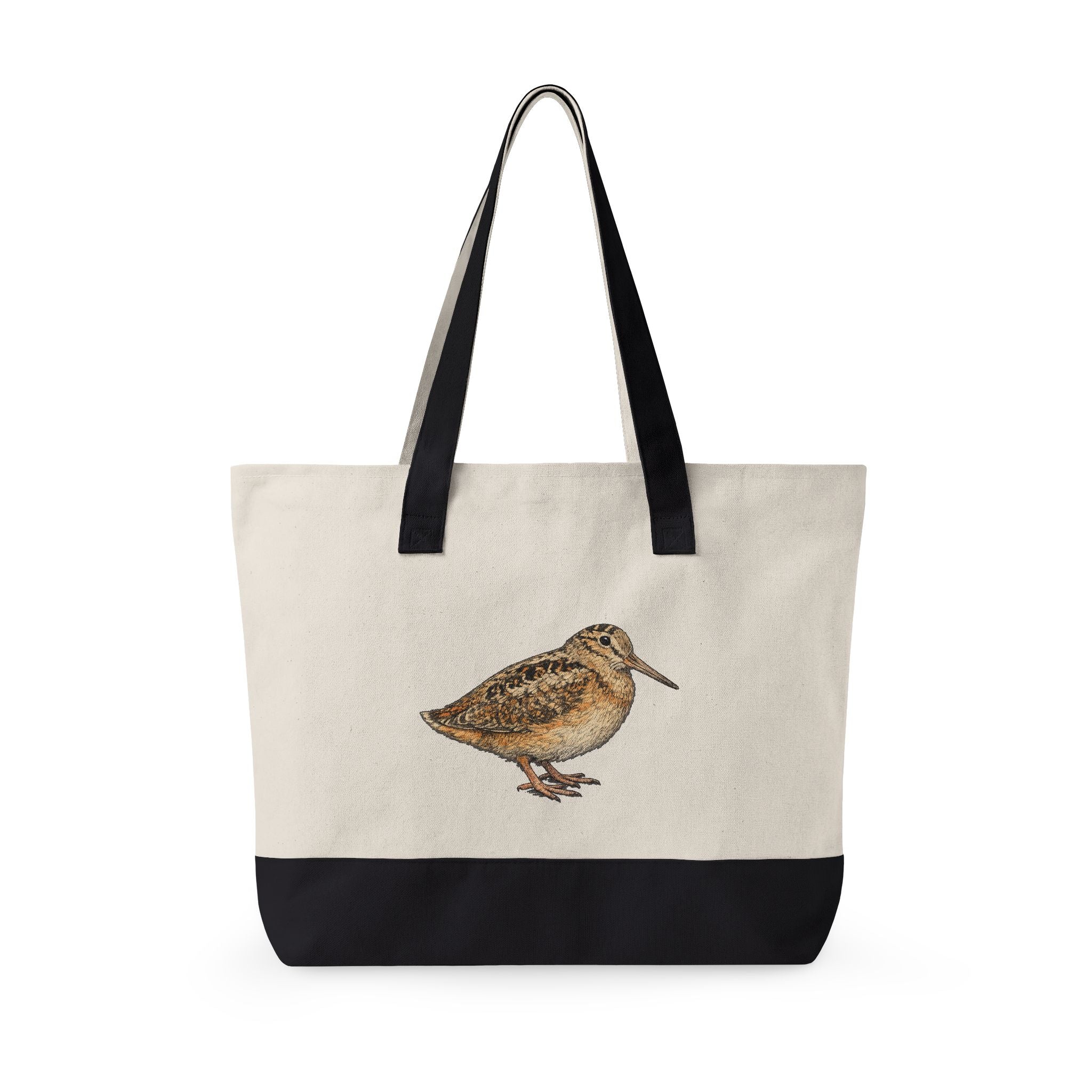 Bryant Park American Woodcock Zippered Canvas Tote Bag | Grocery Subway Tote
