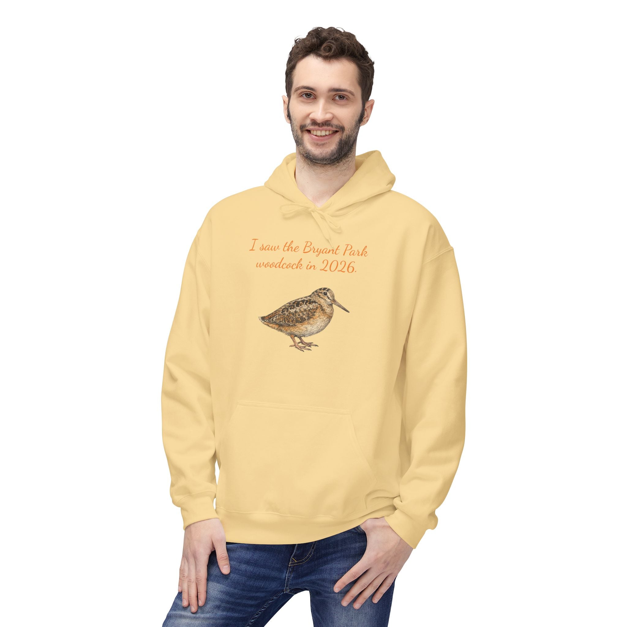 Bryant Park American Woodcock Bird Hoodie — Nature & Birdwatching Hooded Pullover Sweatshirt