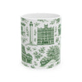 Fort Greene Green Toile de Jouy Mug | NYC Chinoiserie Ceramic Coffee Cup