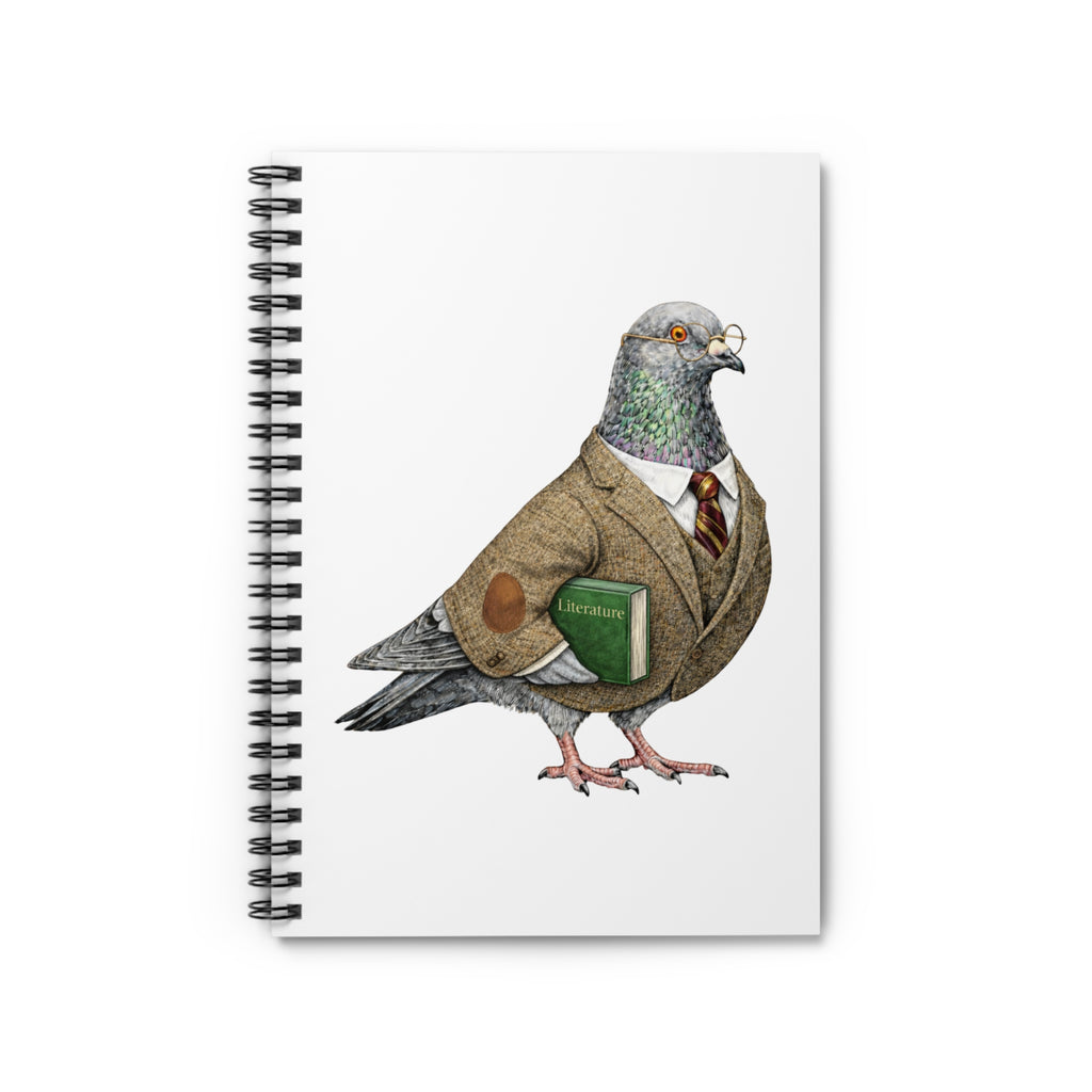 Customizable Morningside Heights NYC Pigeon Spiral Journal | Manhattan University Professor Bird Lovers Notebook
