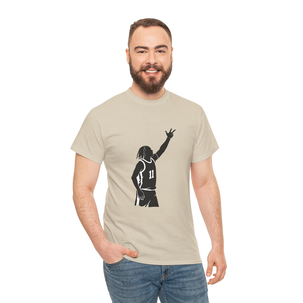 Customizable Jalen Brunson 3 Points Celly T-Shirt | New York Basketball Tee
