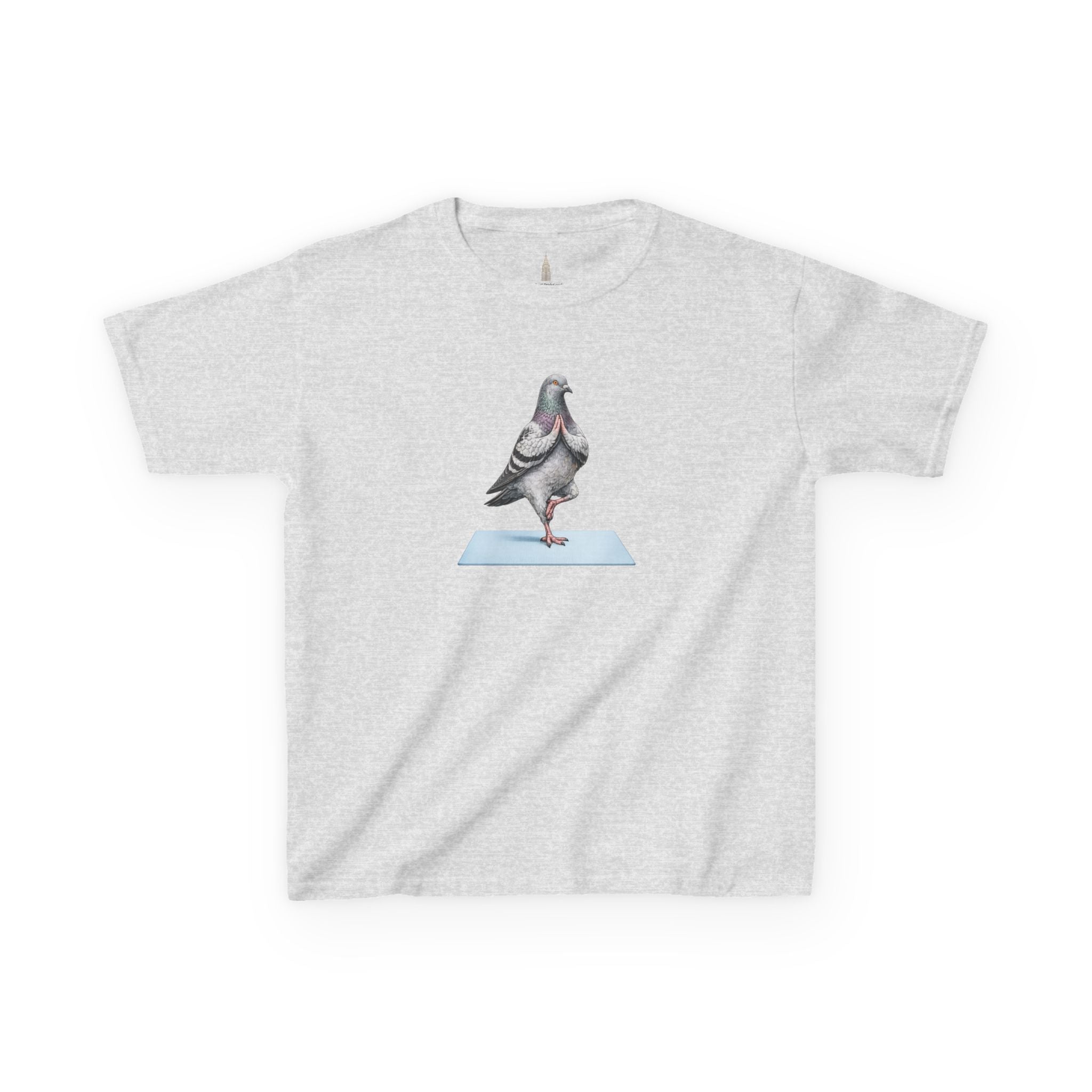 Customizable Central Park NYC Pigeon Kids Yoga Tee — Cute Bird Yoga T-Shirt for Children