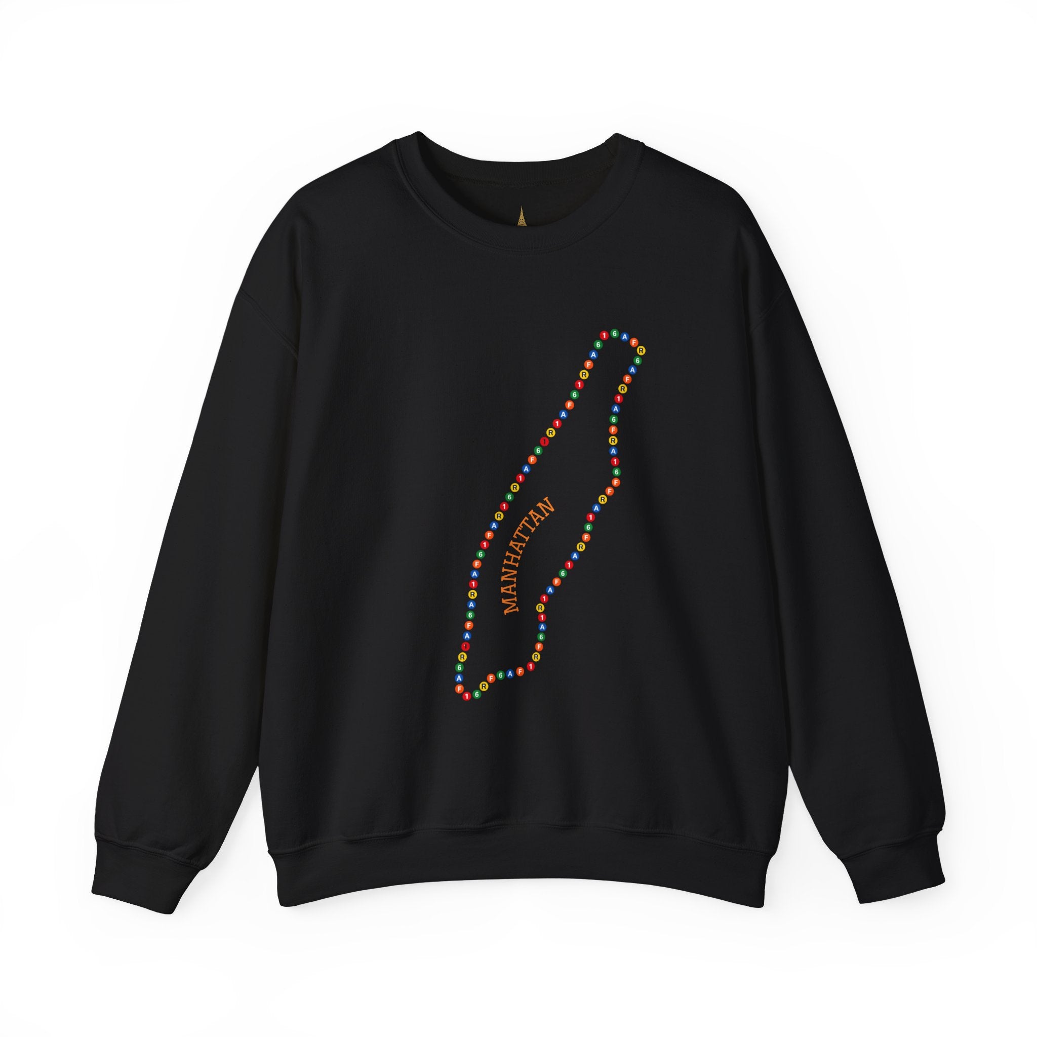 Manhattan Map Subway Signs Sweatshirt | NYC Crewneck Sweater