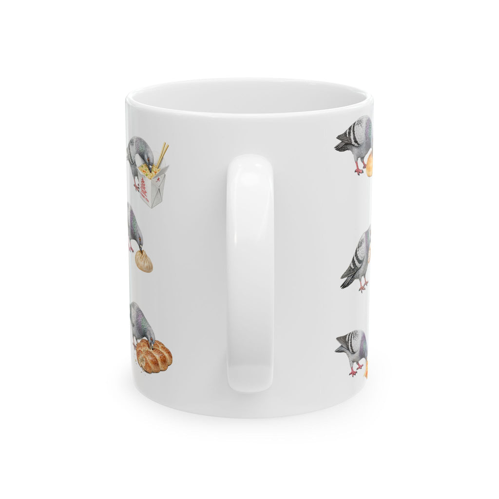 NYC Pigeon New York Food Influencer Ceramic Mug — NYC Foodie Coffee Mug 11oz