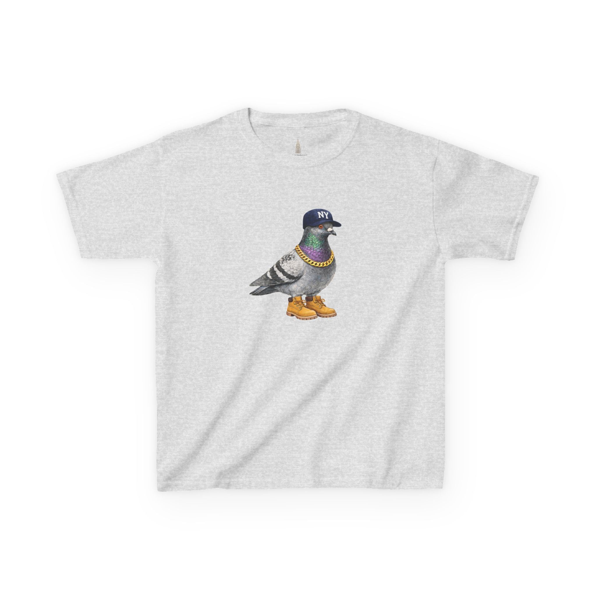 Customizable Bronx NYC Pigeon Kid Tee —  Cute Baseball Fan Bird T-Shirt for Children