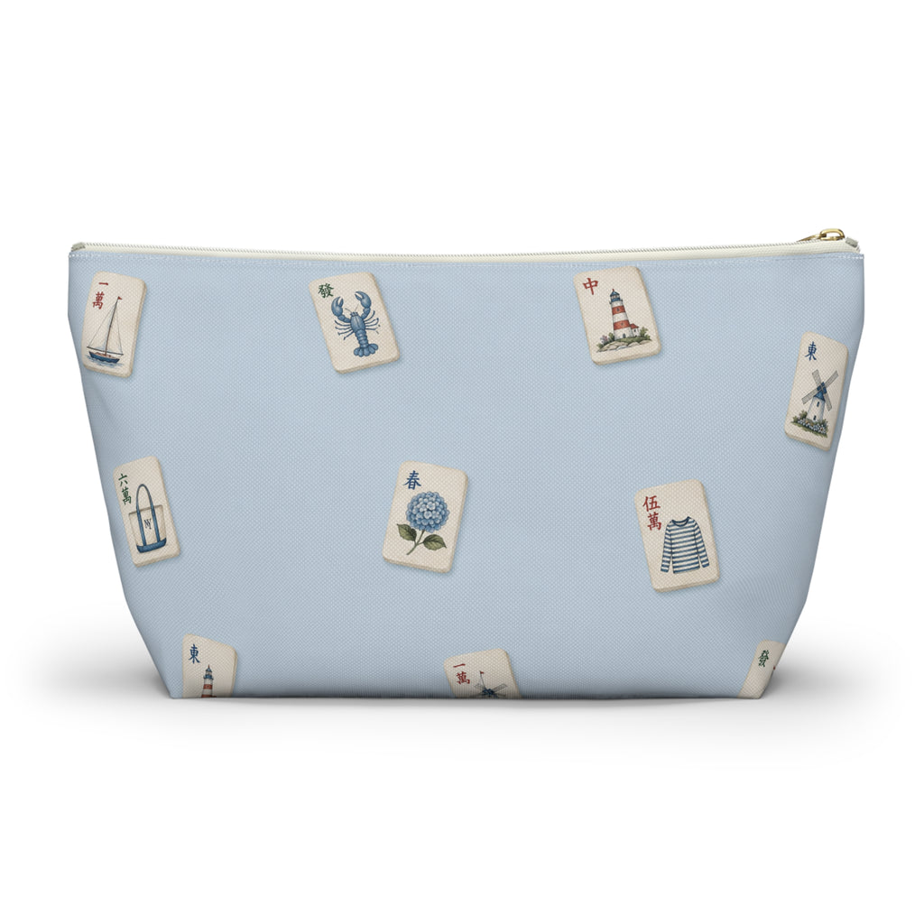 Hamptons Mahjong Tile Pouch —  T-Bottom Travel Bag