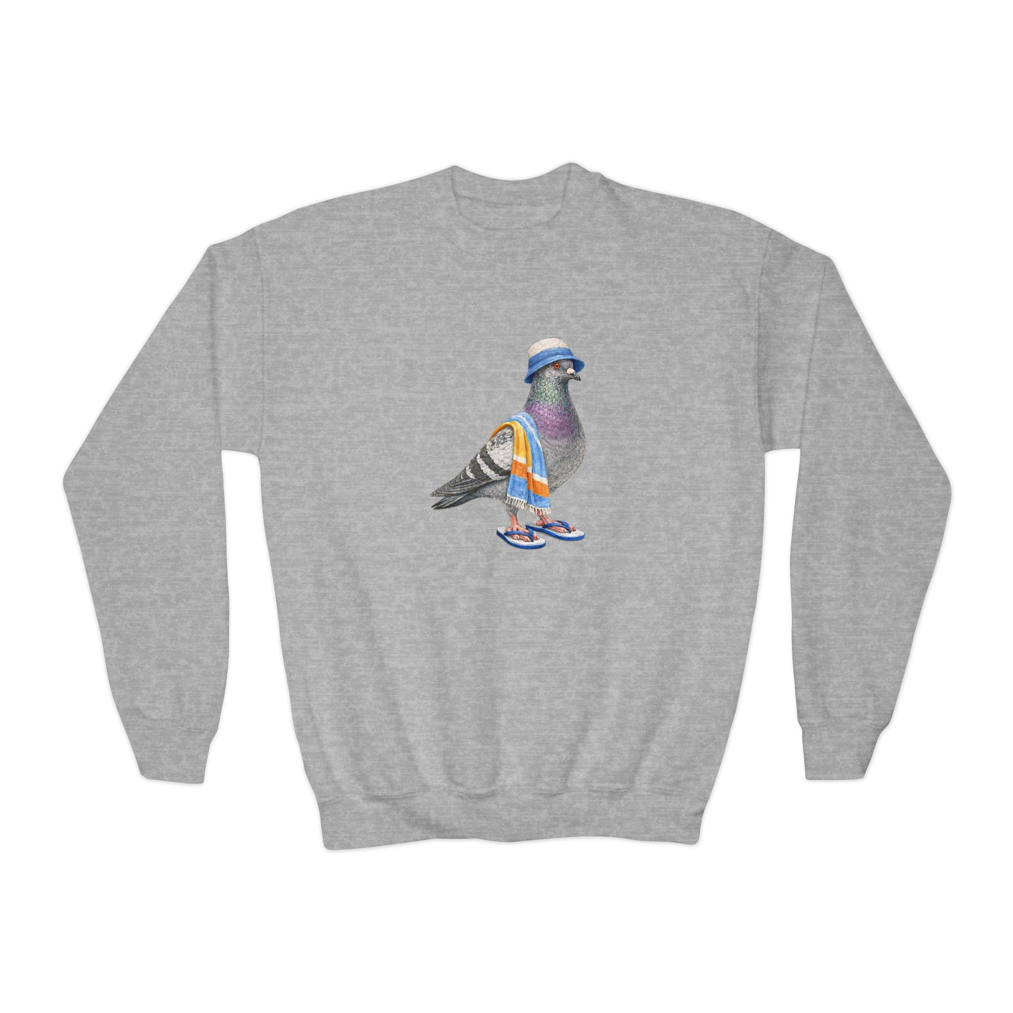 Customizable Coney Island NYC Pigeon NYC Kids Crewneck Sweatshirt    New York Beach Bum Bird Lover Childrens Sweater