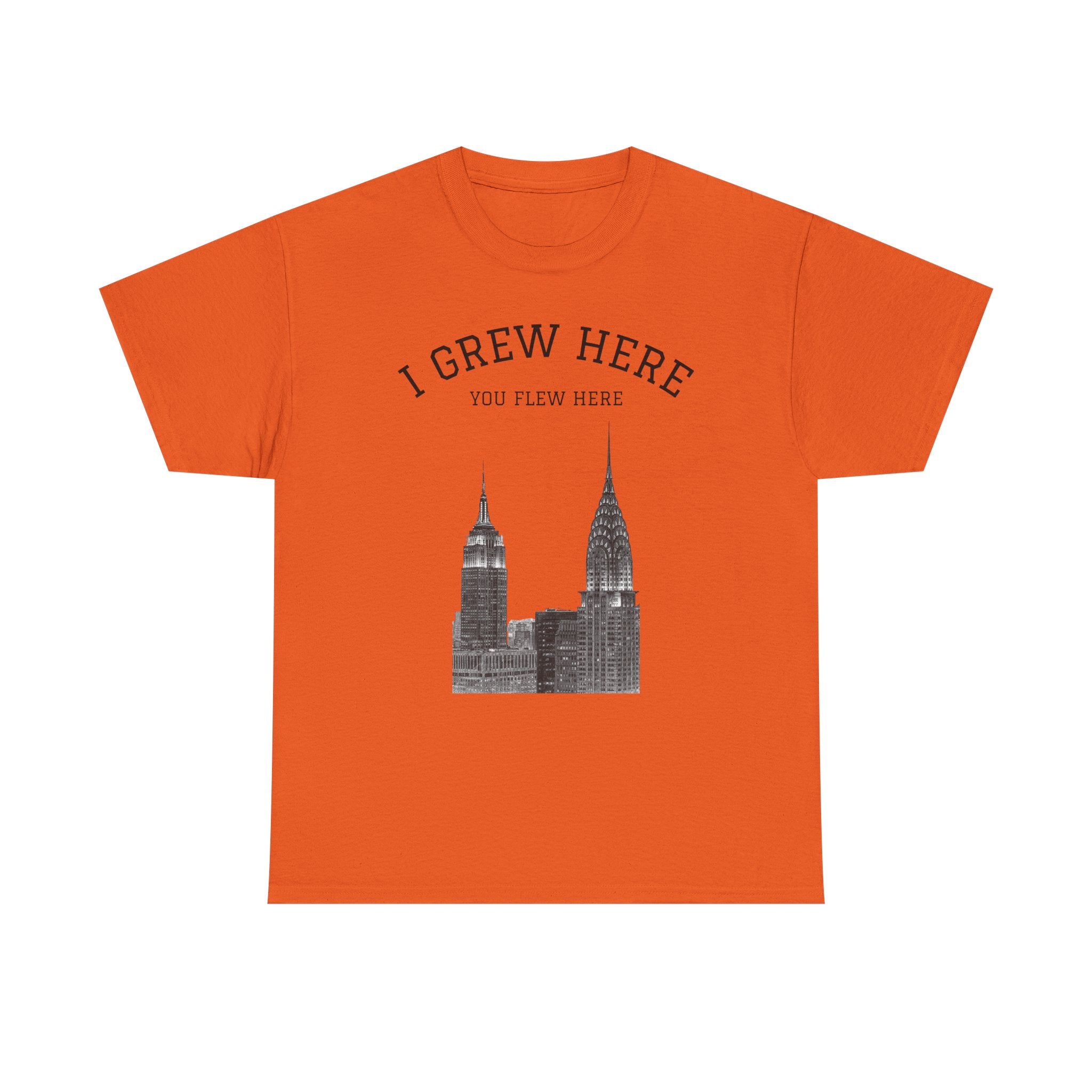 New York City Skyline Tee | I Grew Here You Flew Here Empire State & Chrysler Buildings Manhattan Tee