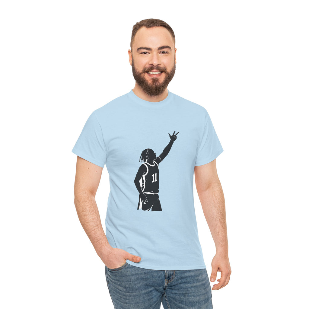 Customizable Jalen Brunson 3 Points Celly T-Shirt | New York Basketball Tee