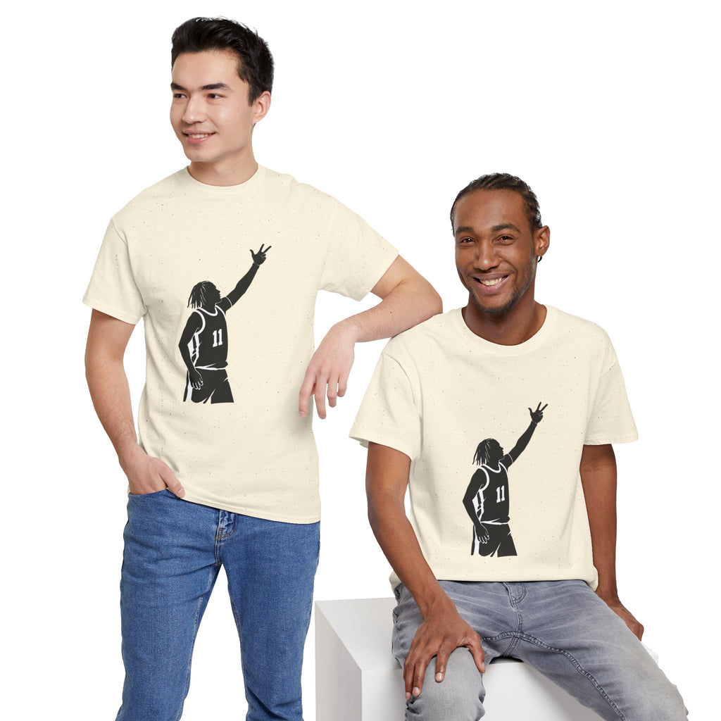 Customizable Jalen Brunson 3 Points Celly T-Shirt | New York Basketball Tee