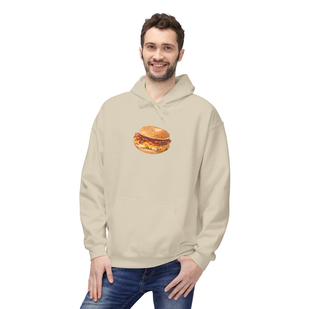 NYC Bacon Egg and Cheese Hoodie — New York Sandwich Hooded Pullover Sweatshirt