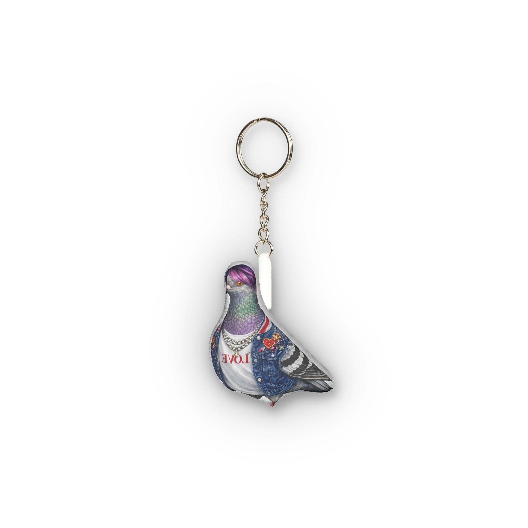 Koreatown NYC Pigeon Mini Plush Keychain | K-Pop Bird Lover Plushie Bag Charm