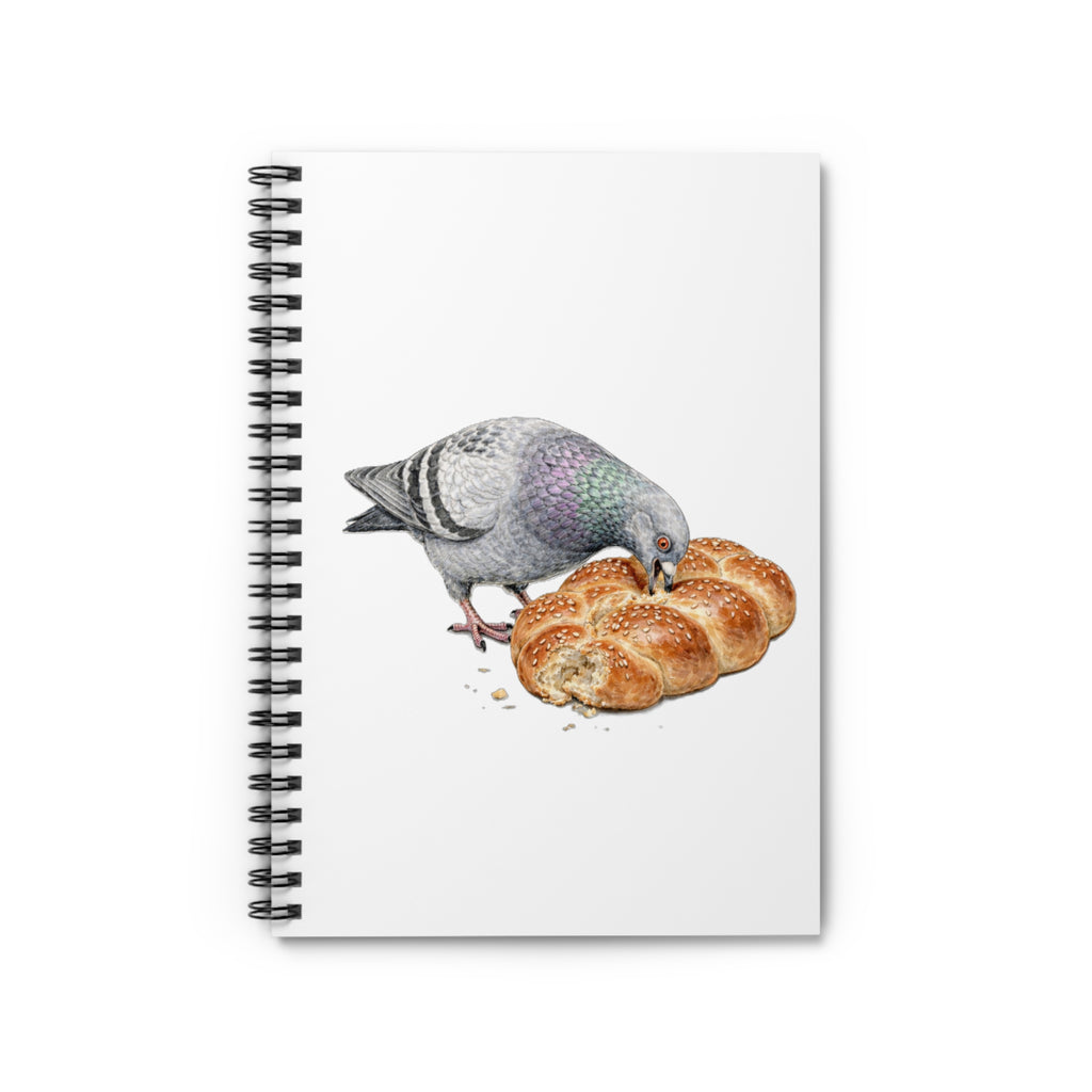 Customizable Borough Park NYC Pigeon Spiral Journal | Brooklyn Kosher Challah Bird Lovers Notebook