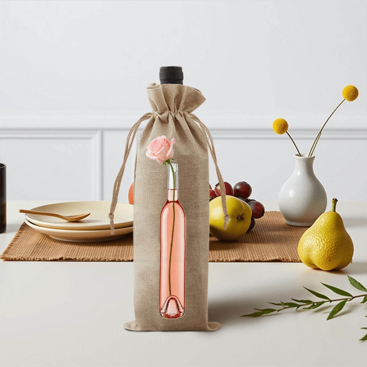 Customizable Rosé Wine Gift Bag
