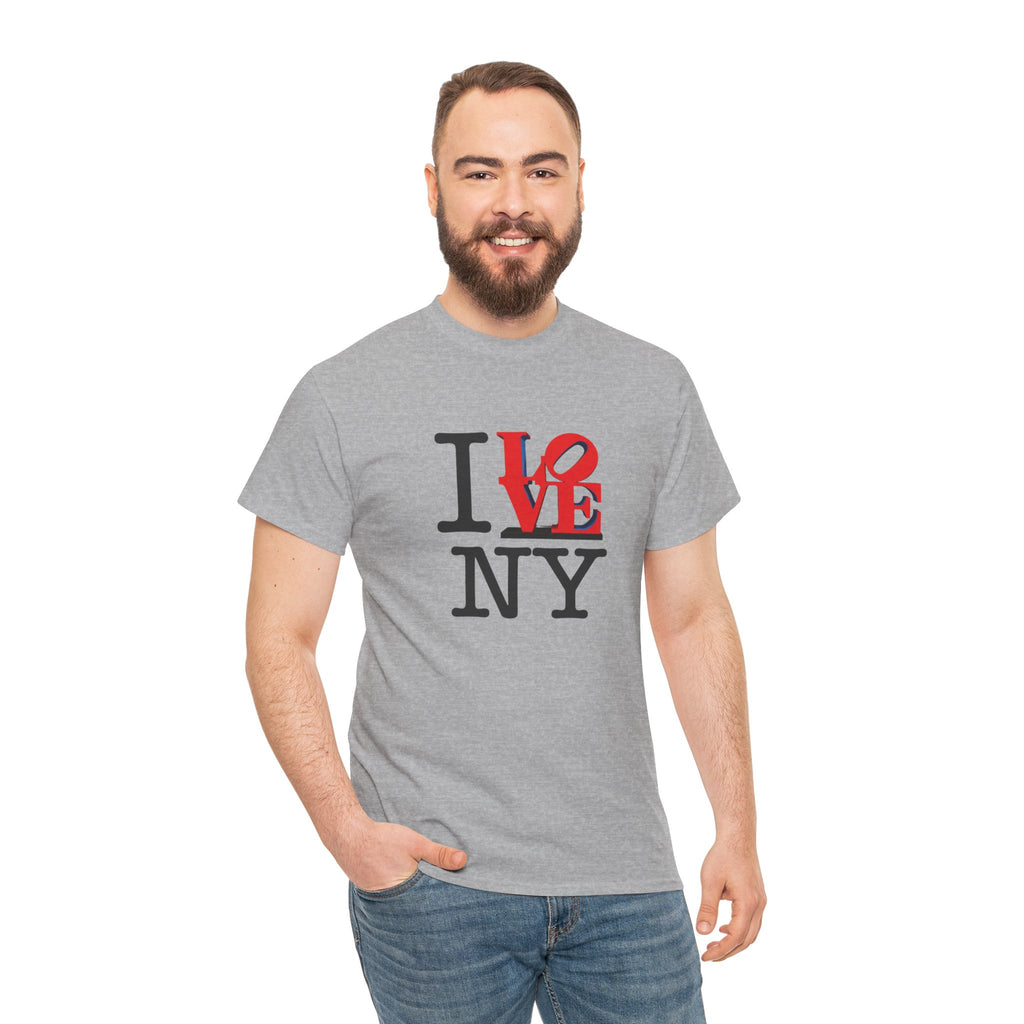 I Love NY Heavy Cotton Tee    NYC Gift Souvenir T-Shirt