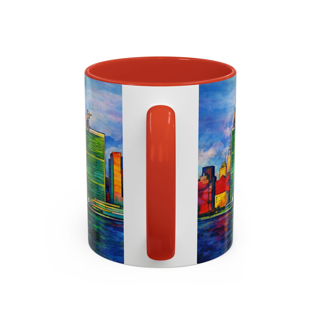 Fiddler on the Manhattan Roof  Marc Chagall-inspired Fan Art NYC Accent Coffee Mug