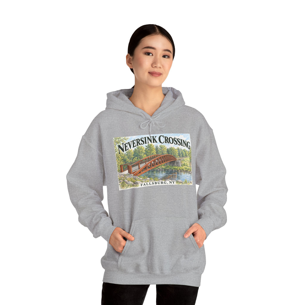 Neversink Crossing Fallsburg Catskills Upstate New York Pullover Hoodie