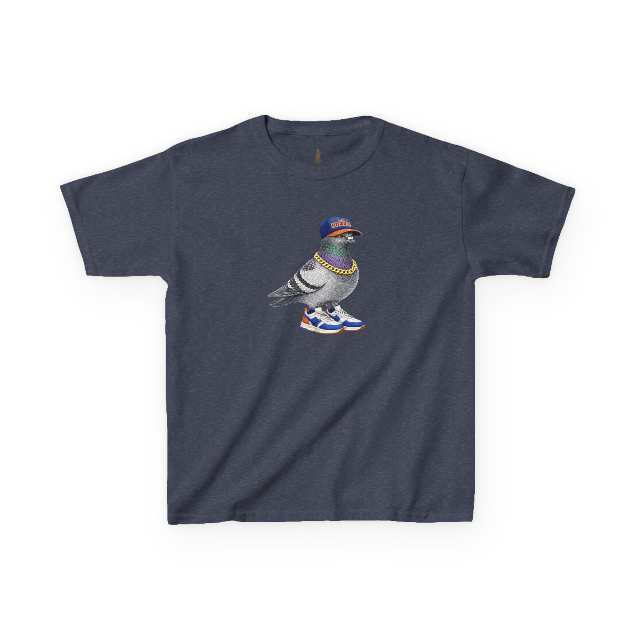 Customizable Queens NYC Pigeon Kid Tee —  Cute Bird  Baseball Fan T-Shirt for Children