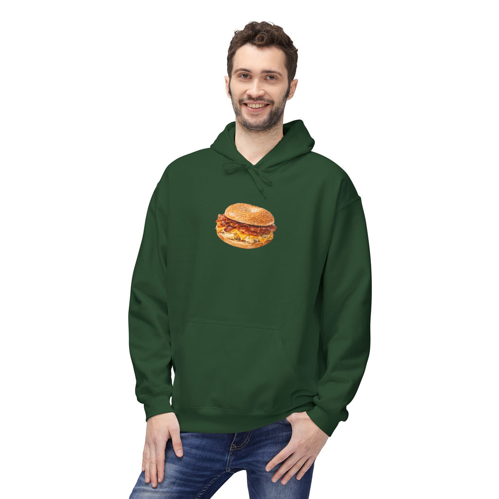 NYC Bacon Egg and Cheese Hoodie — New York Sandwich Hooded Pullover Sweatshirt