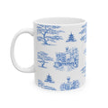 Chinatown Doyers Street Blue Toile de Jouy Mug | New York City Chinoiserie Ceramic Mug 11oz