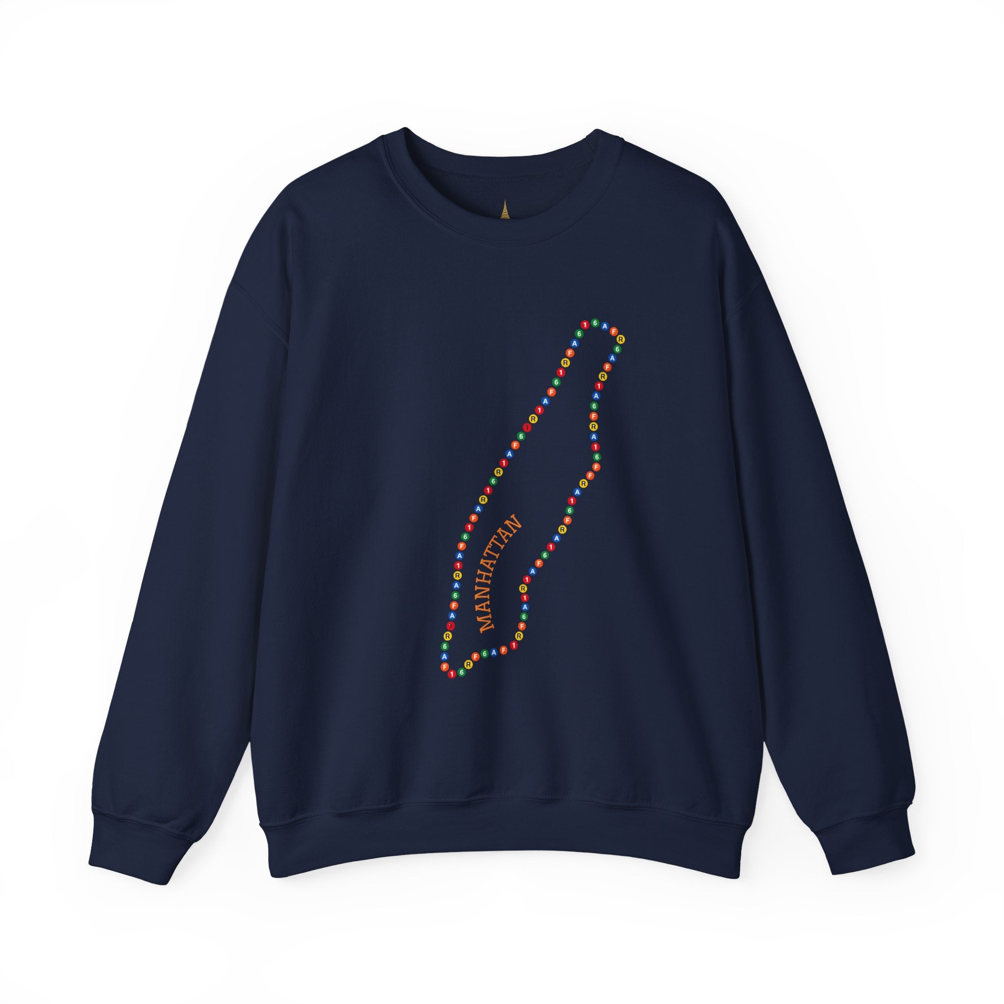 Manhattan Map Subway Signs Sweatshirt | NYC Crewneck Sweater